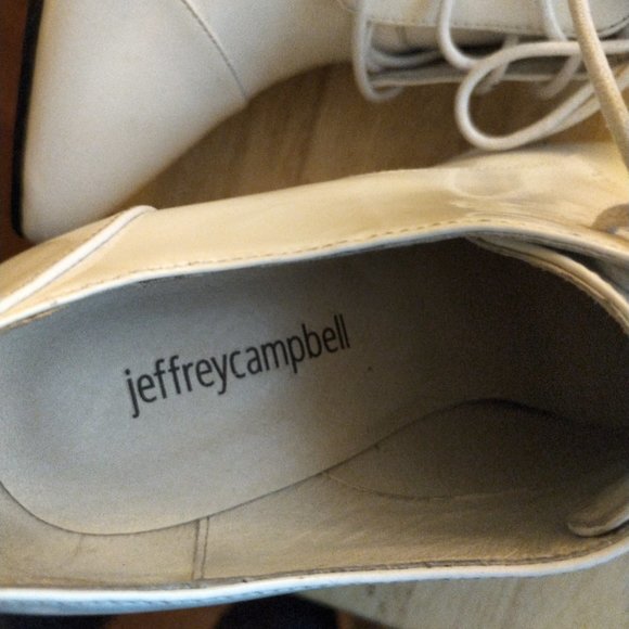 JEFFREY CAMPBELL ankle white booties 7.5 - Picture 8 of 10